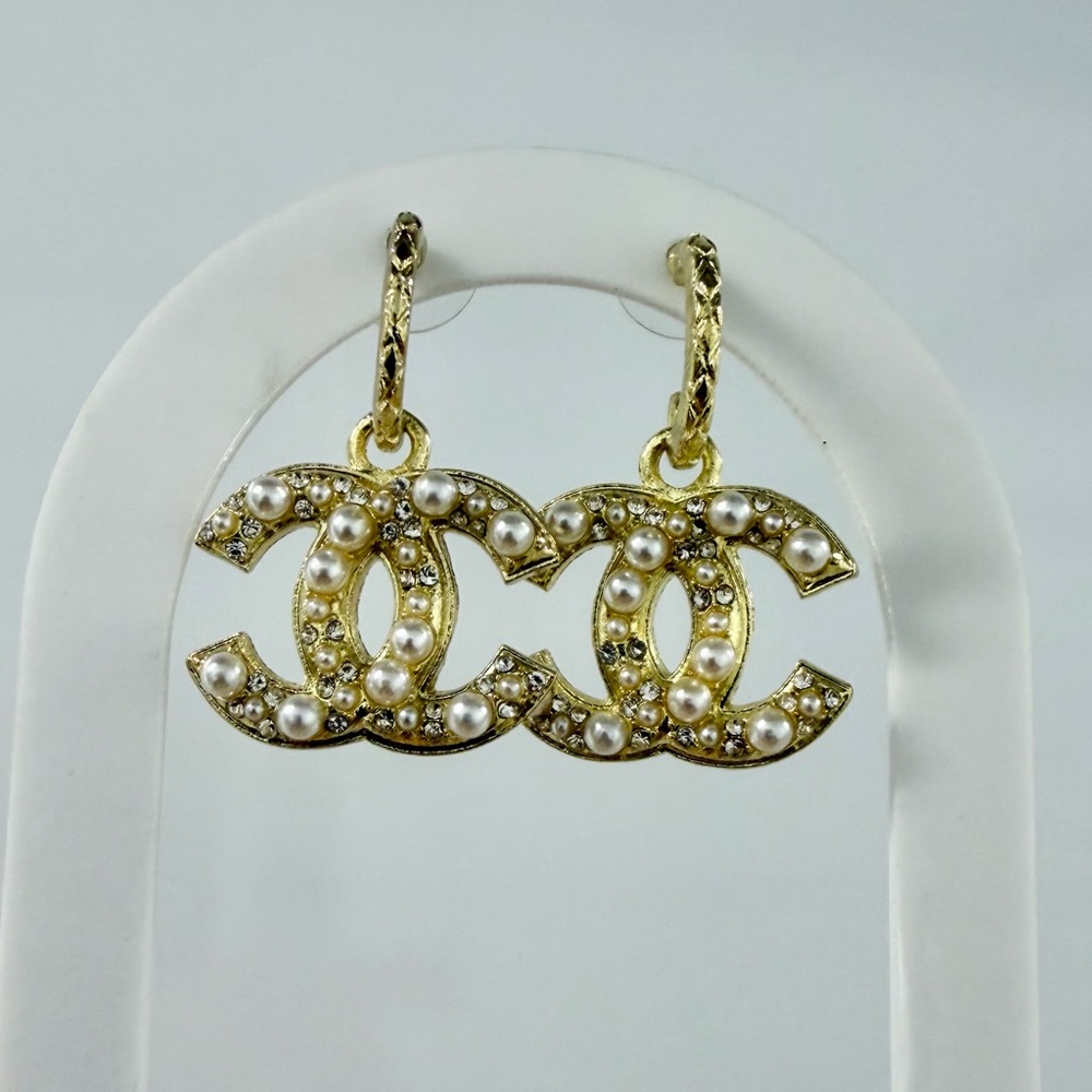 Letters on A Hoop Earrings